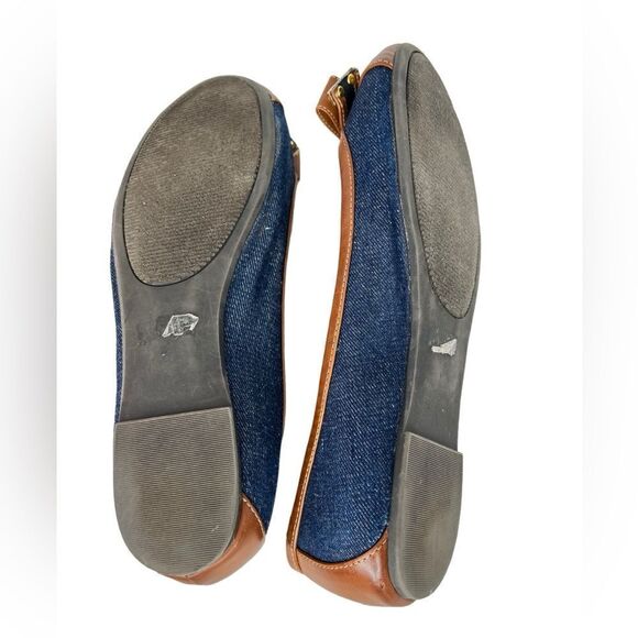 Guess Denim Ribbon Bow Ballet Flats, Size 6.5 - Picture 6 of 6